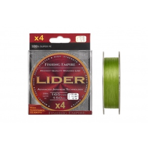 Леска плетеная  LIDER NAVY GREEN X4 150 м  0,10 мм