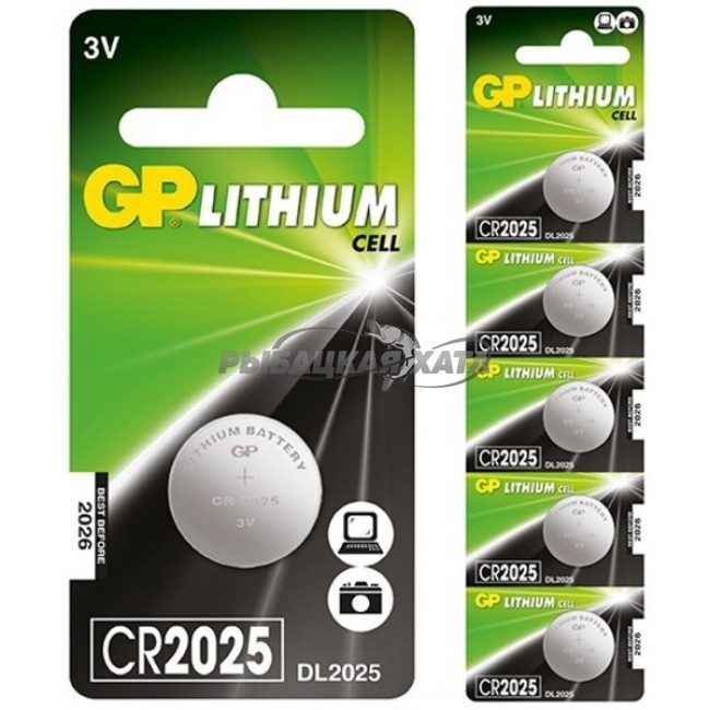 Элемент питания GP Lithium CR2025 5ВР фото 1