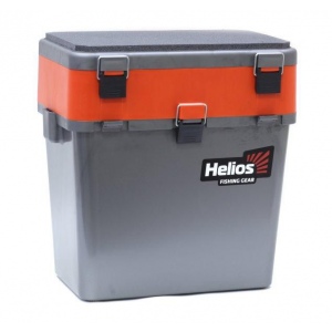 Ящик рыболова зимний HELIOS серый/оранжевый (HS-IB-19-GO)