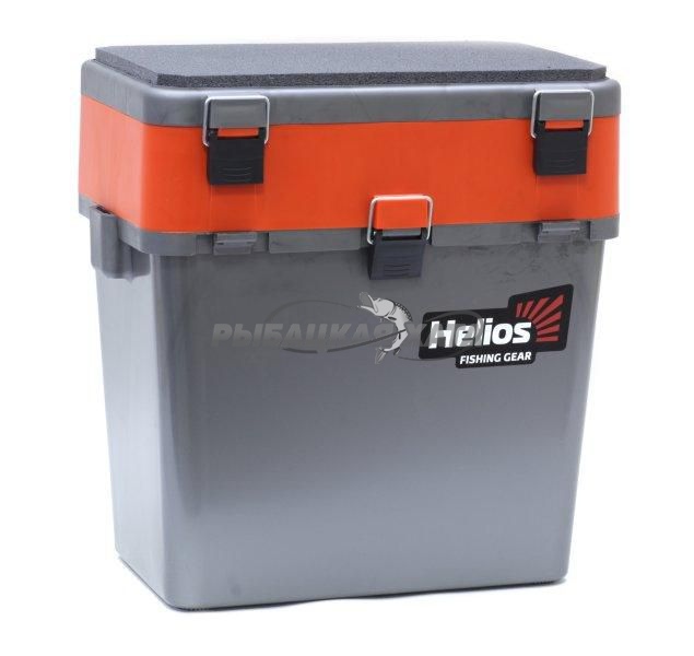 Ящик рыболова зимний HELIOS серый/оранжевый (HS-IB-19-GO) фото 1