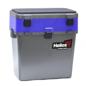 Ящик рыболова зимний HELIOS серый/синий (HS-IB-19-GB)
