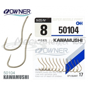 Одинарный крючок OWNER Kawamushi  №8 50104-08