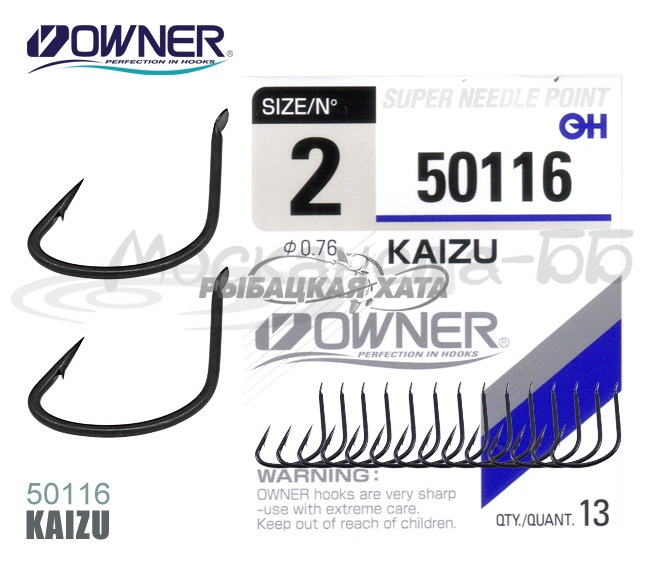 Одинарный крючок OWNER Kaizu  №6 50116-06 фото 1