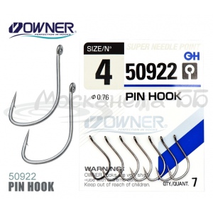 Одинарный крючок OWNER Pin Hook  №4 50922-04