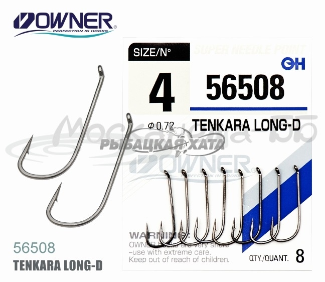 Одинарный крючок OWNER Tenkara Long-D  №8 56508-08 фото 1