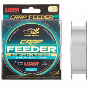 Леска монофильная LIDER CARP plus FEEDER CLEAR 300 м 0,18 мм