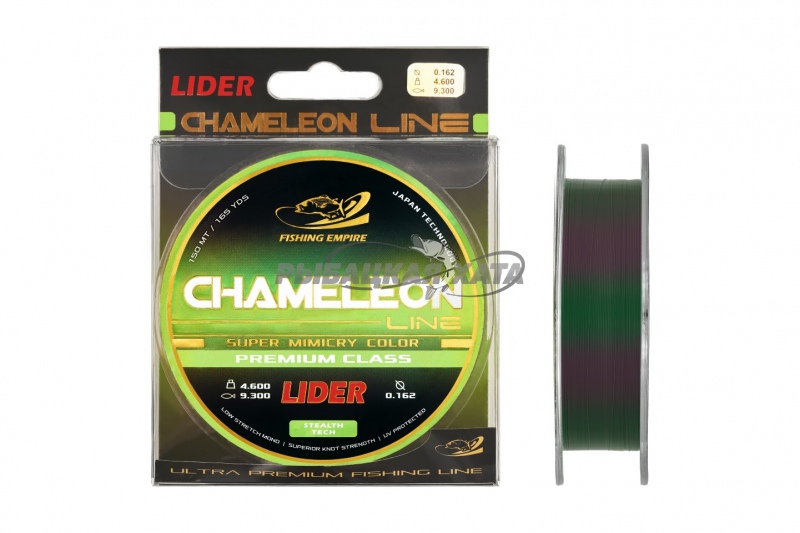 Леска монофильная LIDER CHAMELEON LINE 150 м    0,14 мм фото 1